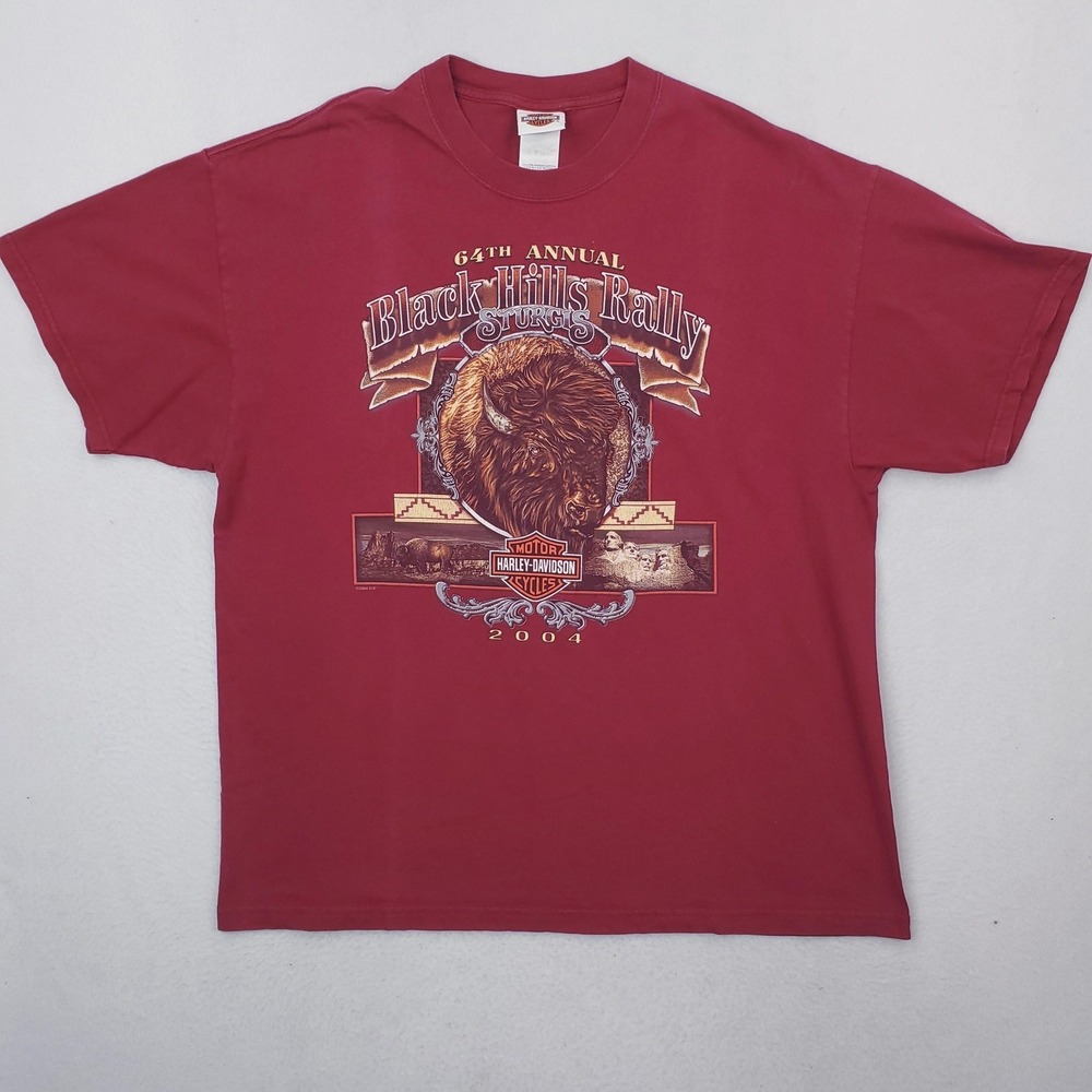 Vintage Harley-Davidson Shirt Mens XL Sturgis Black Hills Rally 2004 USA MADE